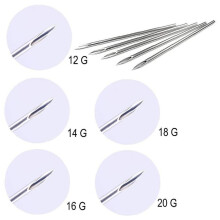 Einweg-Piercing-Nadeln mit gemischten Größen 12G-20G, 5 Stück