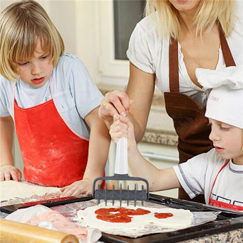 2X Pizza Needle Roller Cookies Dough Puncher Bread Needle Pizza Roller Pie Slice Kitchen Tools Bakeware Accessories 2