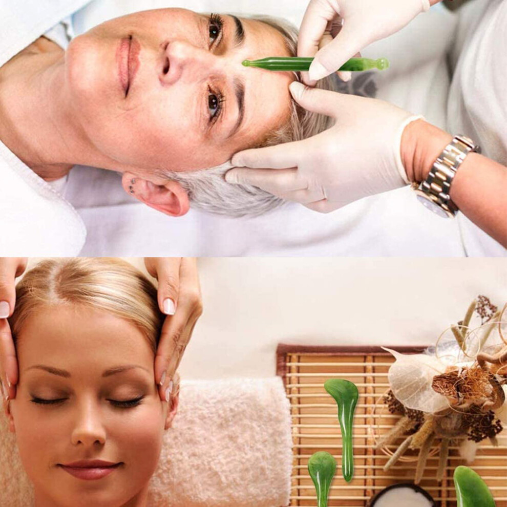 7Pcs Natural Resin Gua Sha Set for Face Neck Body Massage Therapy