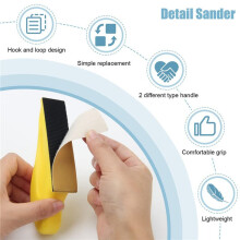 4X Detail Sander and Sandpaper Set, Sander for Detail Work Finger Sander for Crafts Sander for Small Projects