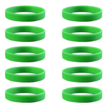 10X Bande de la Poignet Bracelet en Silicone en Caoutchouc A la Mode Elastique - Vert
