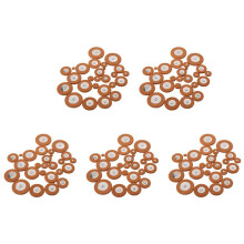 125 Stueck Professionelle Leder Tenor Saxophon Pads Orange Sax Pads Ersatz Holzblaeser Musikinstrumente Teile & Zubehoer