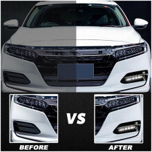 LED Daytime Running Lights for Accord 2018-2020 White DRL Amber Turn Signal Lamps Night Headlight