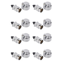16X AcessóRios de Reboque - Plugue de Reboque de 7 Pinos 12 V Soquetes Rv Barra de Reboque Reboque Conectores de Reboque de Metal de 7 Pinos
