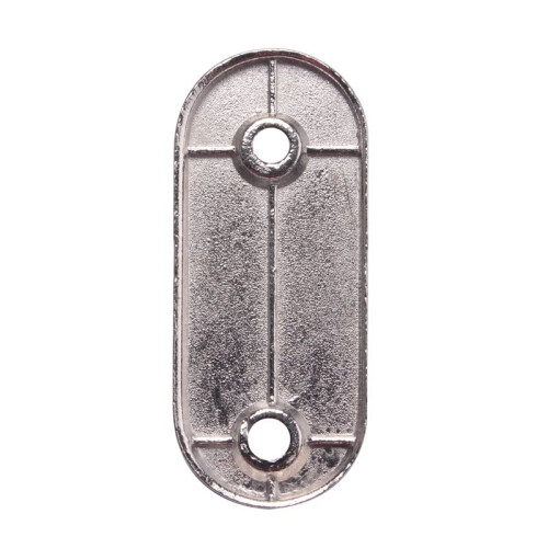 20x Oval Garderob Hängskena Rod End Bracket Stöd Silver Tone 2