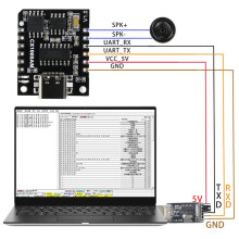 CX1000AM Serieel Aangestuurde Spraakspelermodule MP3-Spraakchipmodule Trigger-Spraakuitzending Aangepaste Audio Zonder Lassen