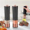 2Pcs Automatic Salt Pepper Grinder Electric Spice Mill Battery Powered Adjustable Coarseness Pepper Mill Kitchen -White 3