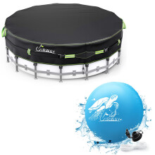 18ft Round HeavyDuty 500D Pool Cover with Air Pillow for Above Ground Winter Freeze Protection