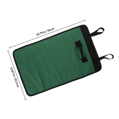 Porte-Couteaux Chef Tissu Vert Roulé Protection Rapide 1