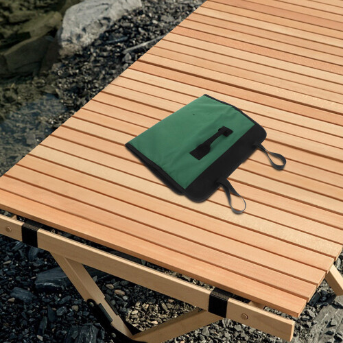 Porte-Couteaux Chef Tissu Vert Roulé Protection Rapide 2
