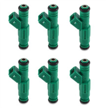 6pcs Green  42Lb E85 440Cc Fuel Injector 0280 155 968 0280155968 Fuel Injector for