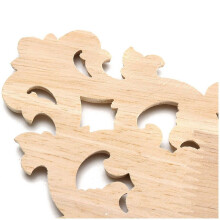 21 X 15cm Wood Carved Unpainted Onlay Applique Furniture Home Decor, 12pcs