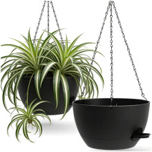 Large Self Watering Hanging Planters for Indoor Outdoor Plants, Hanging Plant Pots Plastic Hanging Basket