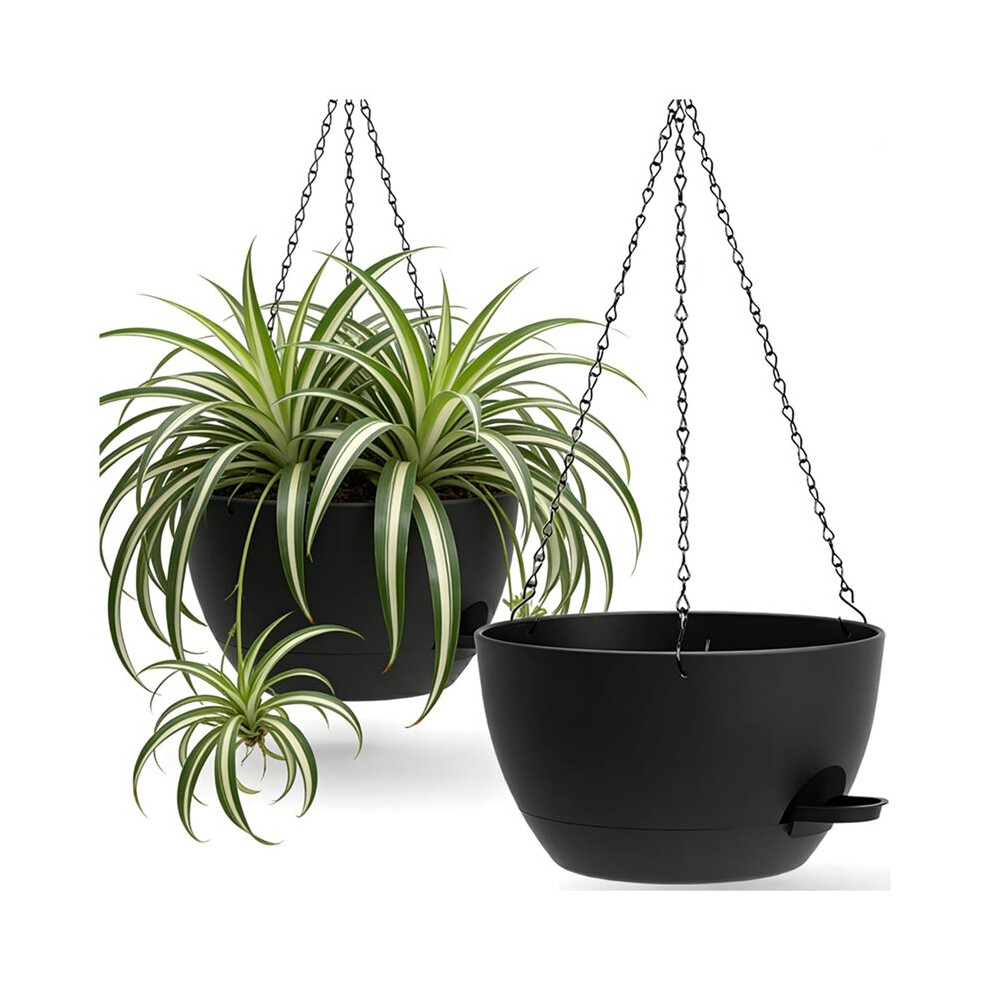 Large Self Watering Hanging Planters For Indoor Outdoor Plants, Hanging Plant Pots Plastic Hanging Basket 4711474072306