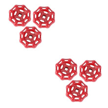 6pcs Decorative Cast Iron Valve Handles for Outdoor Water Faucets, Durable Metal Hand Wheels Easy Installation