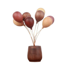 Wooden Balloon Bouquet Desktop Ornament Handicraft in-Vehicle Study Home Decoration