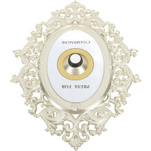 Campanello Decorativo per Porta, Pulsante Champagne Tema Europeo Decorazione Vintage Targa Ornamentale, Decorazione per Campanello