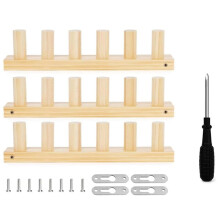 Chunky Yarn Knitting Kit Adjustable Wooden Knitting Tools for Crafting Oversized Blankets and Scarves