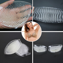 Honeycomb Silicone Push Up Bra Insert 14*11*2.8cm Semi-Adhesive Boost