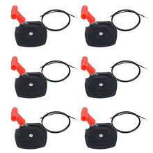 6X Universal Lever Control Handle & 56 Inch Throttle Cable Kit for Lawnmower Lawn Mower Parts Garden Tools