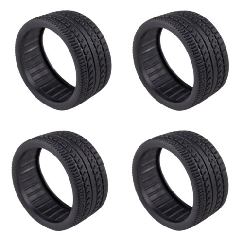 For  CyberBrick 4PCS Ø33.7x13.85mm Rubber Tires  3D Printed Model Components