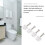 4Stk Toilettensitz Befestigungsschrauben Weiß Universal 3