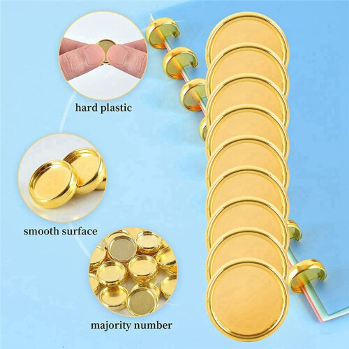 20 Pieces Gold Discs Binder Rings Plastic Book Binding Discs for Notebook and Planner Scrapbooking (Gold)