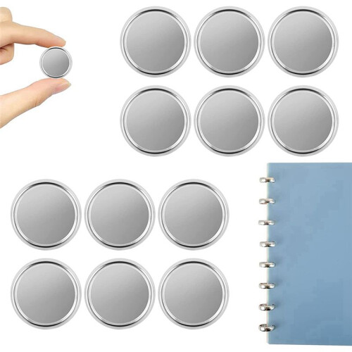 20 Pieces Gold Discs Binder Rings Plastic Book Binding Discs for Notebook and Planner Scrapbooking (Silver) 1