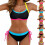Comfortable Two Piece Swimsuit Breathable Bathing Suit-2 XXL 3
