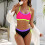 Comfortable Two Piece Swimsuit Breathable Bathing Suit-2 XXL 5
