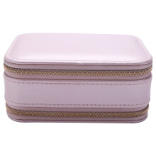 Cofanetto per Gioielli Scatola di Immagazzinaggio Cosmetica Trucco Organizzatore Orecchini Multifunzione Contenitore Cassa Portatile Pelle Rosa