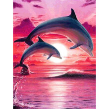 DIY Diamante Pittura Diamante 5D Animale Delfino Cerchio Pieno Ricamo Diamante Ricamato Decorazioni per La Casa