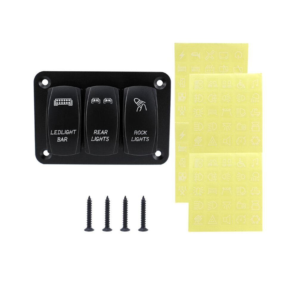 Car Boat 5 Pin 3 Gang Toggle Panel 12V/24V Light For Rv Yacht Ship 6032467519713
