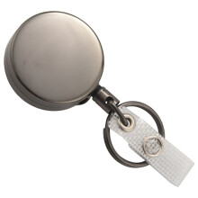 8 Pack Heavy Duty Retractable Badge Holder Reel,Metal ID Badge Holder with Belt Clip Key Black
