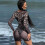 Cover up Garment Quick Drying Fabric Breathable-leopard print S 7