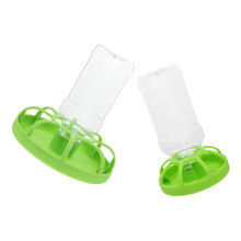 Quail Feeder and Waterer Set, NoWaste Feeding Tray for Pigeons and Small Poultry Brooder Cages