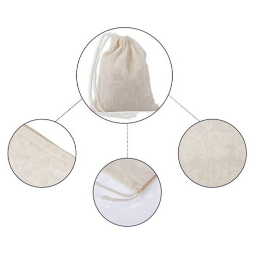 Sacos de AlgodãO com CordãO de 300 PeçAs, Sacos de Musselina, Sacos de Chá (4 X 3 Polegadas) 1