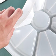 Blumen- und Obstschalen, Harzform, Schmuckaufbewahrungsbox, Silikonform, Runde Epoxidformen für Heimdekoration, DIY-Bastelarbeiten