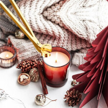 3pcs Candle Accessory Set:Candle Snuffer Extinguisher Wick Trimmer, Dipper & Snuffer for Candle Lovers