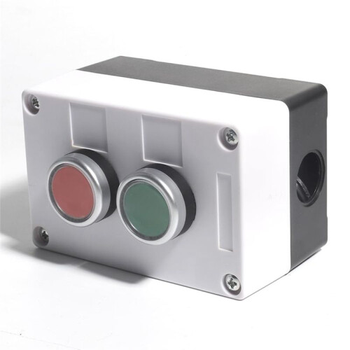 Rain Proof -Down  Control Station, Momentary Push Button Station Red Green Sign Pushbutton Switches 1