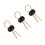 600Pcs Black Gold Tone Soldering PCB Board Breadboard Test Point Pin 3