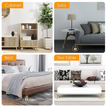 6 PièCes RéGlables Contremarches de Lit Protecteurs Robustes Meubles Jambes Anti-Vibrations Pieds de Meubles Multifonctions Raccords-B