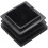 800pcs Plastic Square Tube Inserts End Blanking Caps 20mm X 20mm Black 6