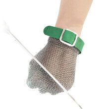 Cut Resistant Glove Stainless Steel Chainmail Food Grade Protection for Kitchen Butcher Use L Size