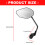 1Pc Bicycles Rearview Mirror 360 Degree Wide Angles Rearview 3