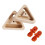 2 Pack Portable Triangular Wooden Climbing Fingerboard with 3 Multi-Depth Pockets, for Finger Strength, Arm Workout 4
