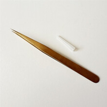Accuracy Tweezer Portable Stable Resistance Fine Point Tweezer for Cellphone PC Gold
