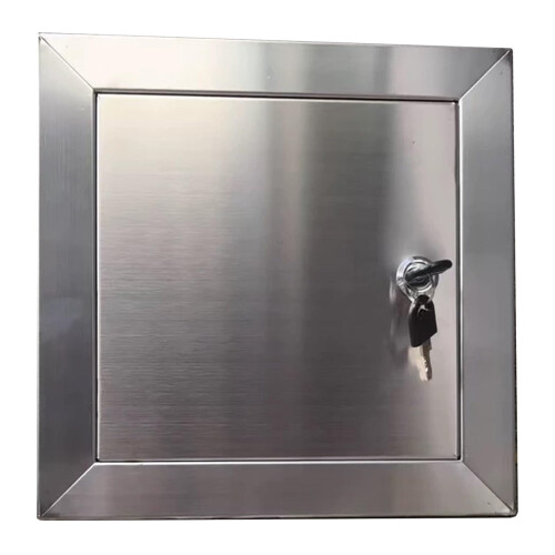 Lockable Stainless Steel Access Panel 12x16 with Key, Rustproof Door for Wall Inspection