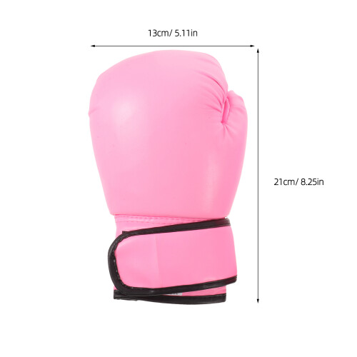 1Pair Children’s Boxing Gloves Pink PU Sponge Padding Training 1