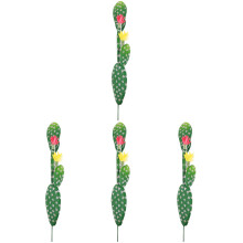 4Pcs Green Simulated Cactus Landscape Decor Artificial Plant Ornament
